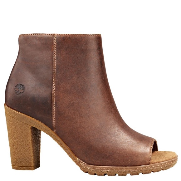 TIMBERLAND WOMEN'S TILLSTON PEEP-TOE BOOTIES - Picture 4 of 7